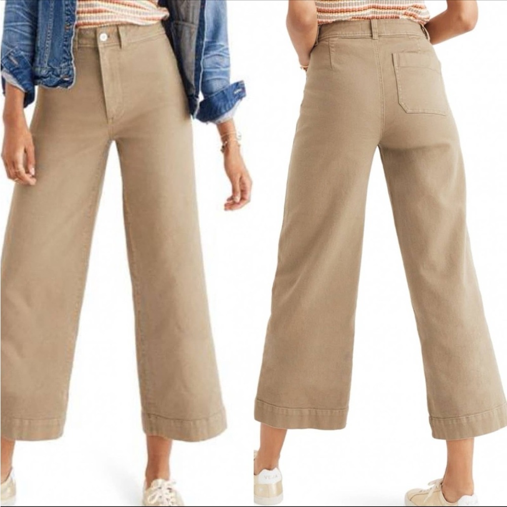 NWT Madewell Women’s Emmett Wide Leg Crop Pants sz 34 Retro Loose Fit